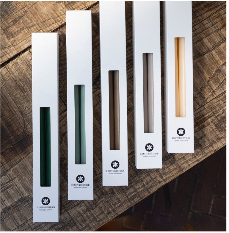 Dyppede stagelys, Brun - 4 stk.